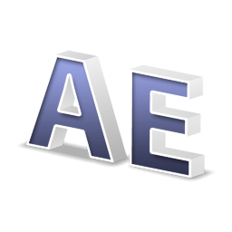 After Effects CS3 Text Only Icon 256x256 png